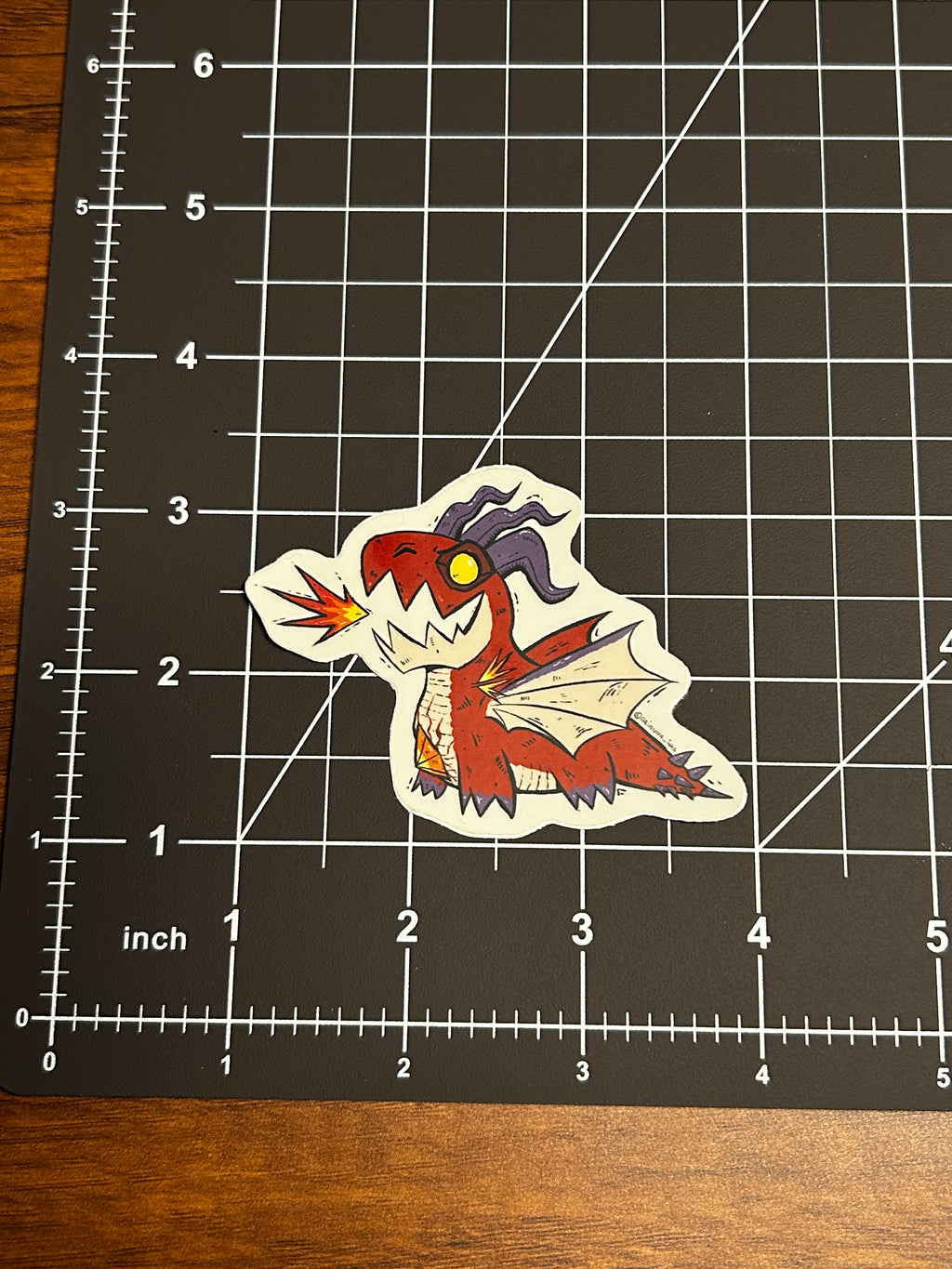 Totally Chill Red Dragon Sticker
