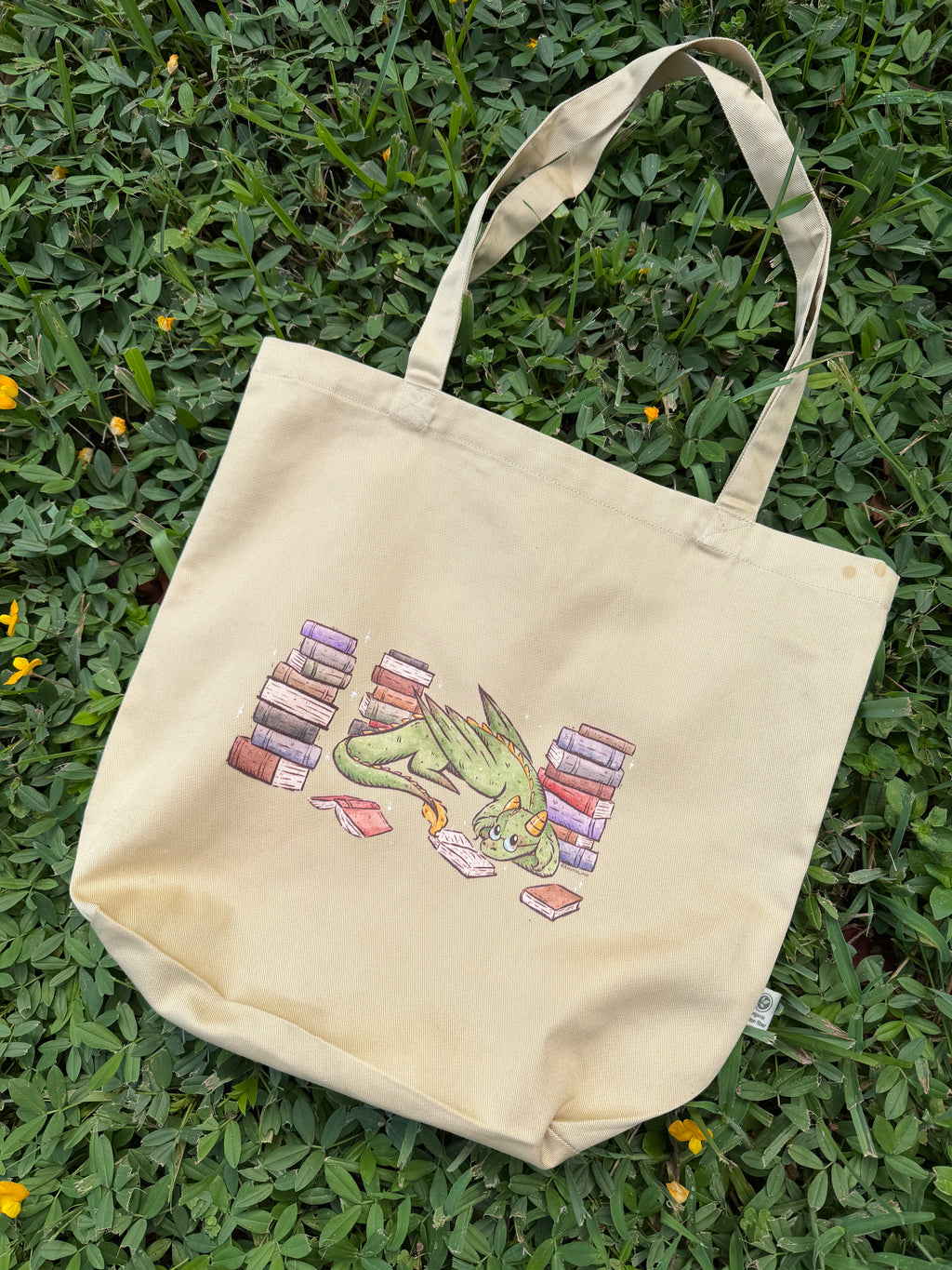 Book Dragon Tote Bag