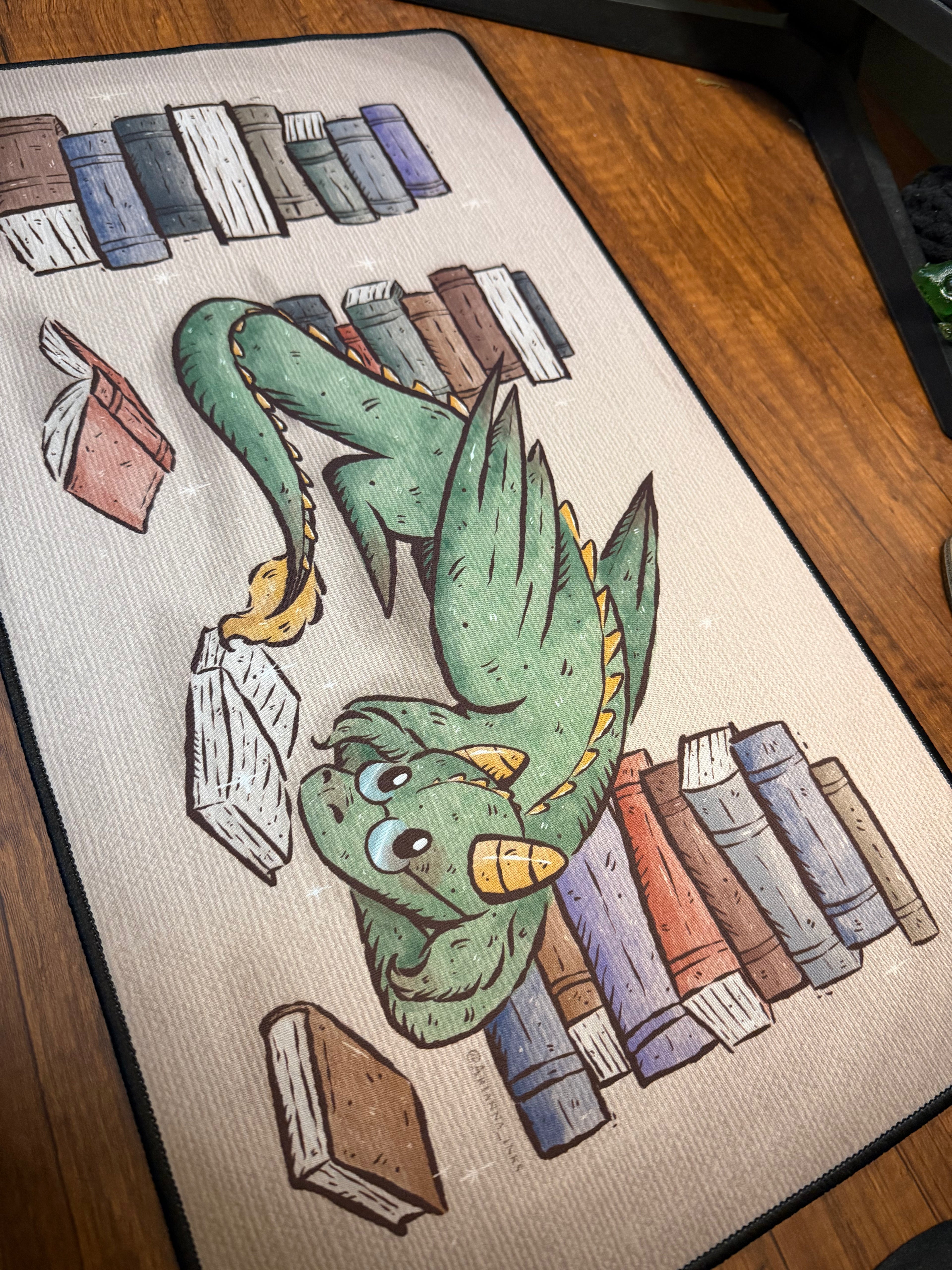 Book Dragon Desk Mat