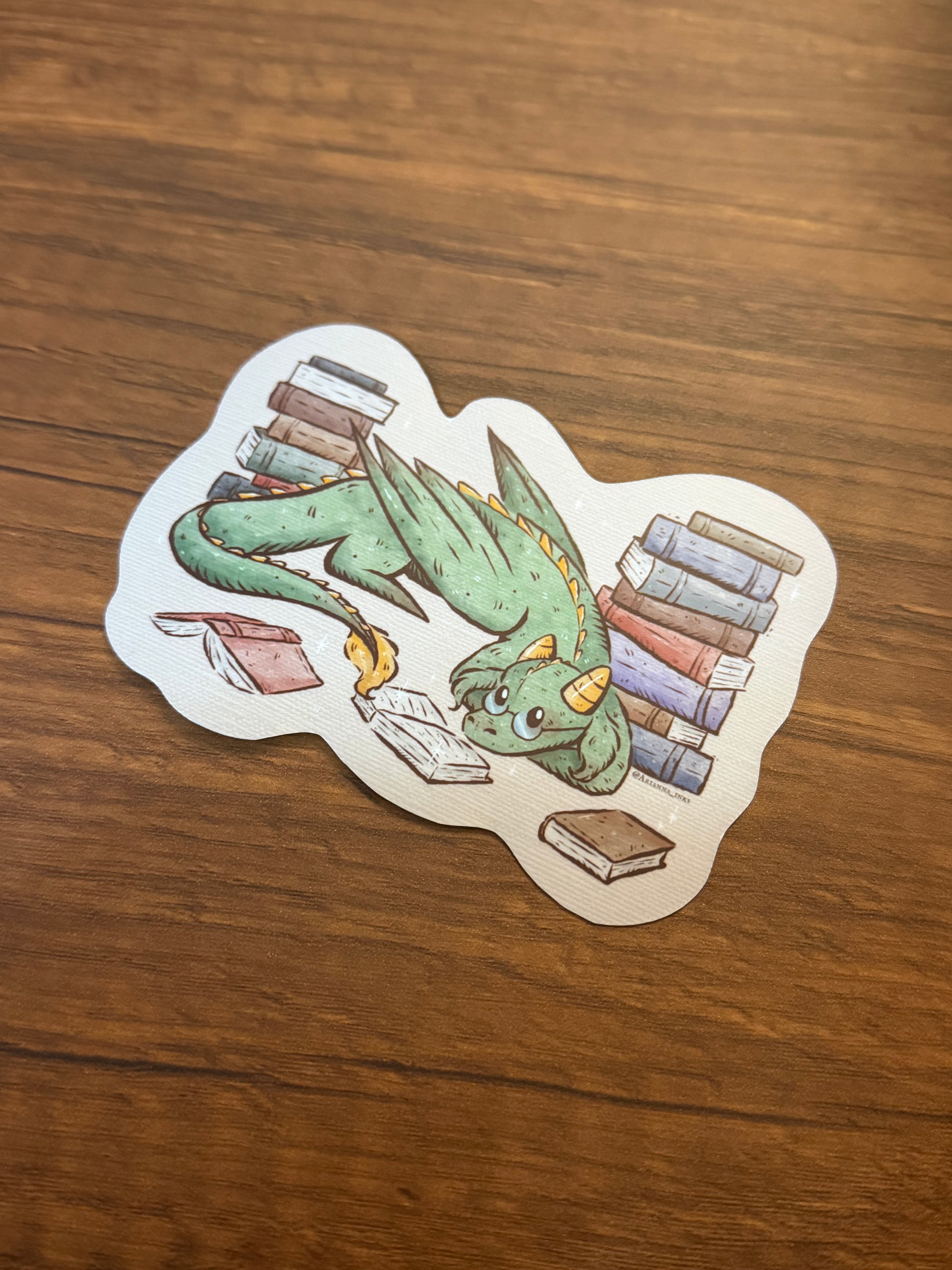 Book Dragon Sticker