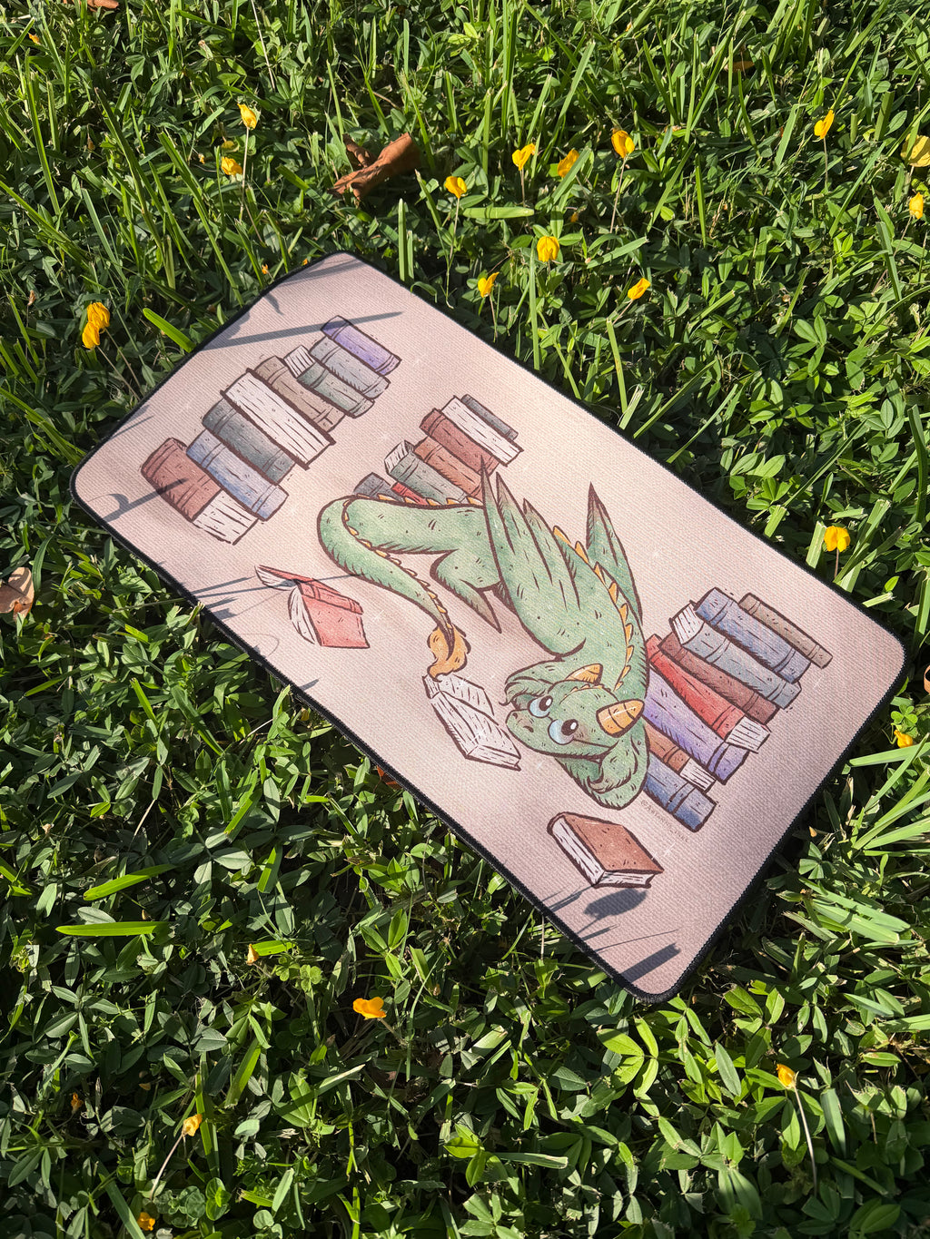 Book Dragon Desk Mat