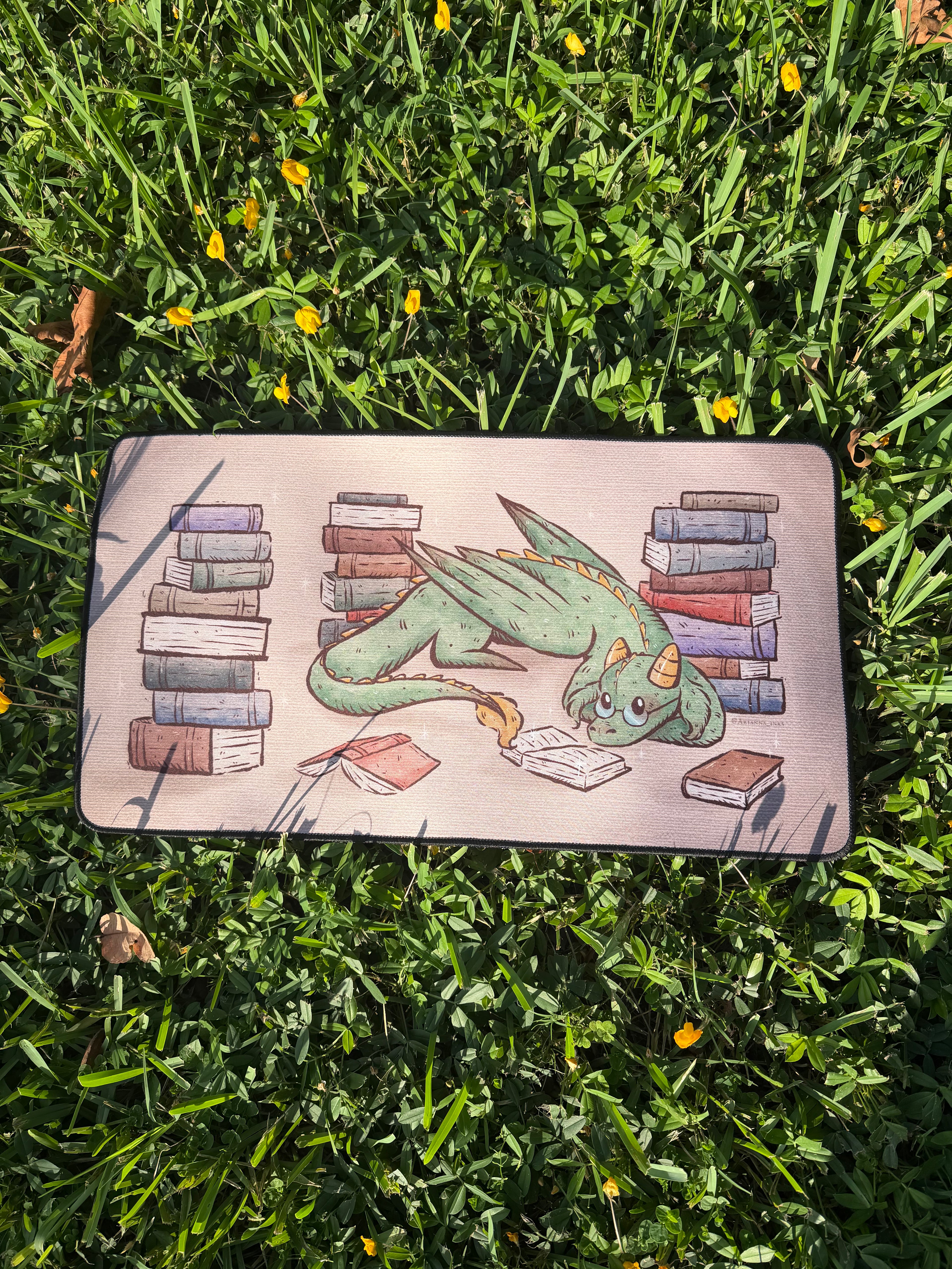 Book Dragon Desk Mat