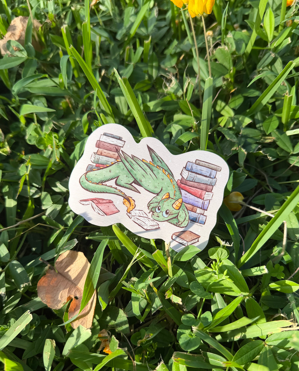 Book Dragon Sticker