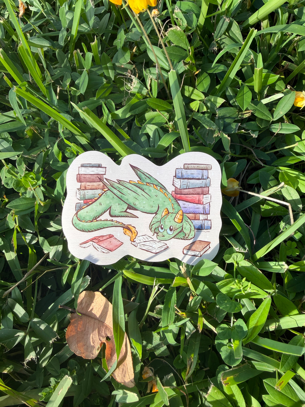 Book Dragon Sticker