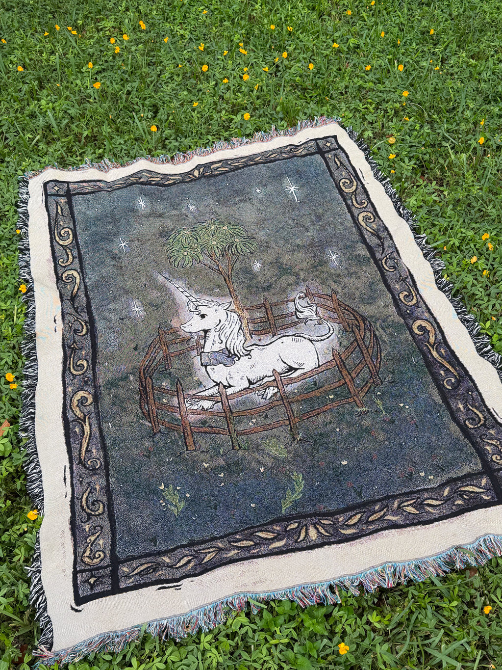 A Unicorn Alone Blanket