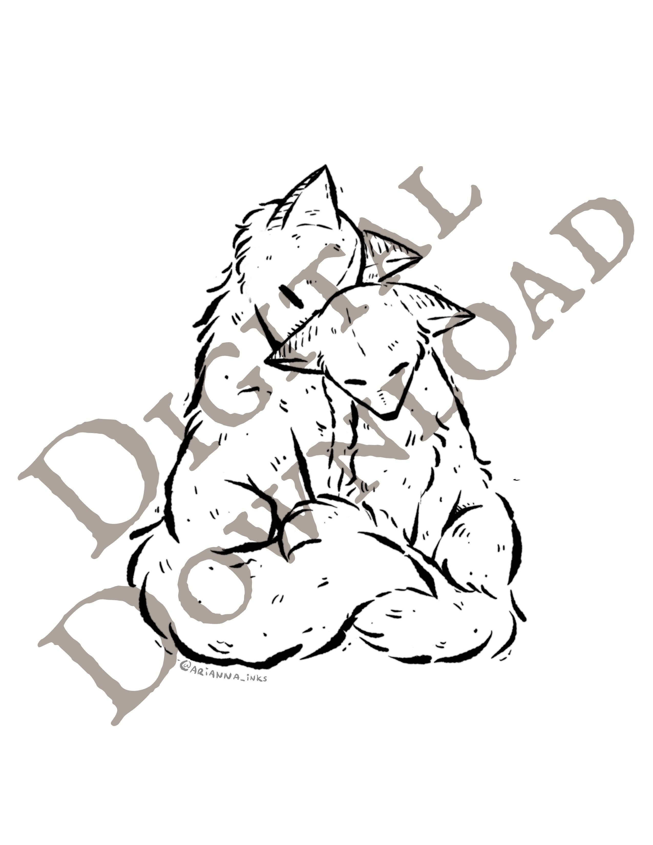 The Foxes Coloring Page Collection [DIGITAL DOWNLOAD]
