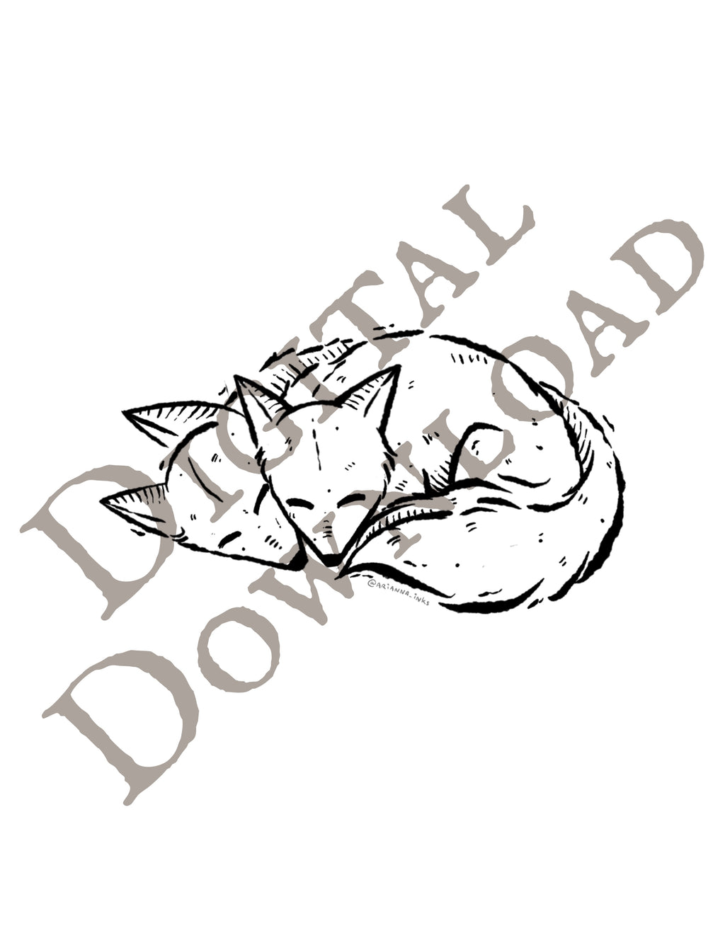 The Foxes Coloring Page Collection [DIGITAL DOWNLOAD]