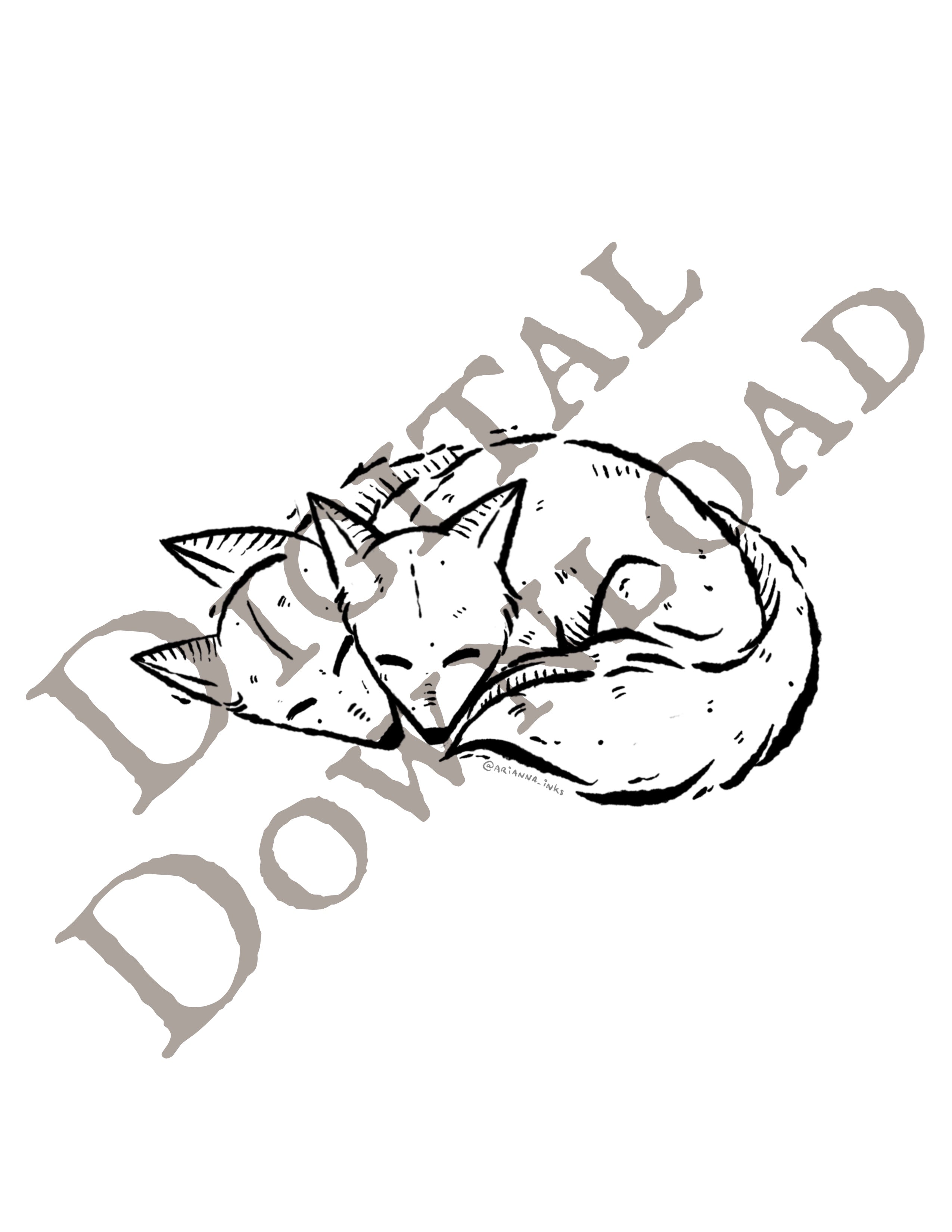 The Foxes Coloring Page Collection [DIGITAL DOWNLOAD]