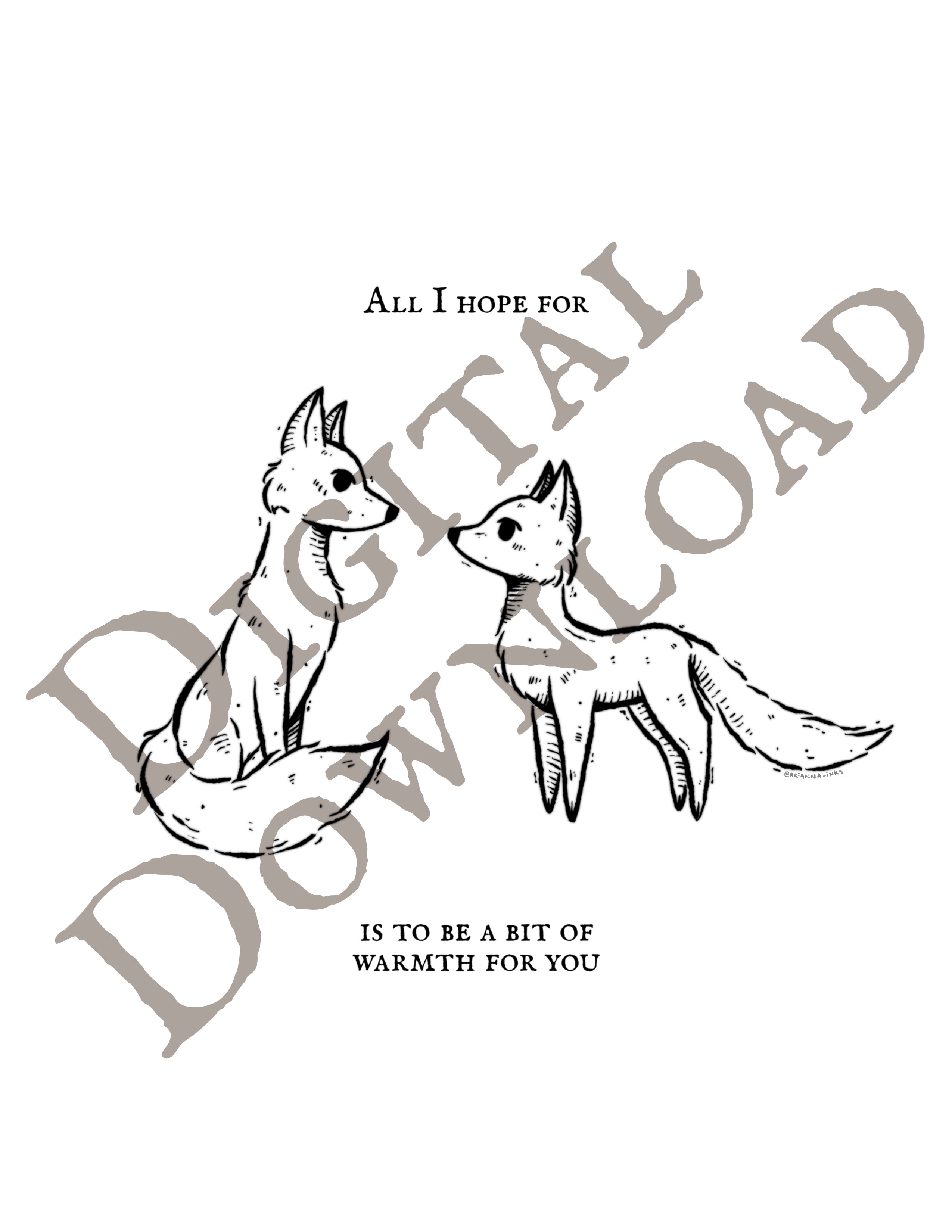 The Foxes Coloring Page Collection [DIGITAL DOWNLOAD]
